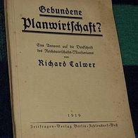 Gebundene Planwirtschaft? von Richard Calmer, 1919