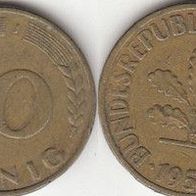 Bund 10 Pfennig 1950J (m280)