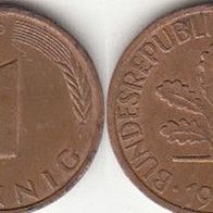 Bund 1 Pfennig 1991D (m281)