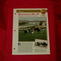Blenheim Mk IV (Bristol) - Infokarte über