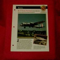 B-17 flying Fortress Frühe Muster (Boeing) - Infokarte über