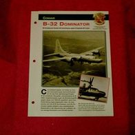 B-32 Dominator (Convair) - Infokarte über