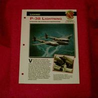 P-38 Lightning (Lockheed) - Infokarte über