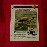 P-51 Mustang Frühe Muster (North American) - Infokarte über