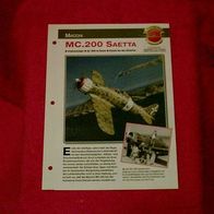 MC.200 Saetta (Macchi) - Infokarte über