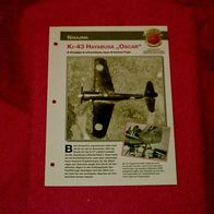 Ki-43 Hayabusa "Oscar" (Nakajima) - Infokarte über