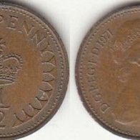 Großbritannien 1/2 New Penny 1971 (m284)