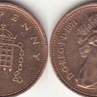 Großbritannien 1 New Penny 1971 (m285)