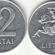 Litauen 2 Centai 1991 (m292)