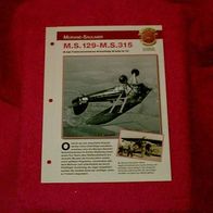 M.S.129-M.S.315 (Morane-Saulnier) - Infokarte über
