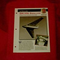 DH.108 Swallow (de Havilland) - Infokarte über