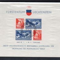 Liechtenstein Block 2 (W14)- gestempelt Miche 151 und A151 - leicht wellig