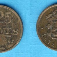 Luxemburg 25 Centimes 1947
