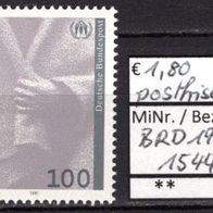 BRD / Bund 1991 40 Jahre Genfer Flüchtlingskonvention MiNr. 1544 postfrisch