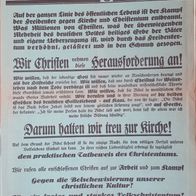 Plakat Kampf der Freidenker gegen Kirche und Christentum. Aufruf an Christen um 1928