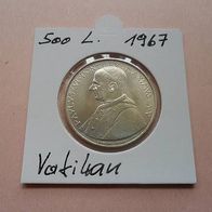 Vatikan 1967 500 LIRE - Silber
