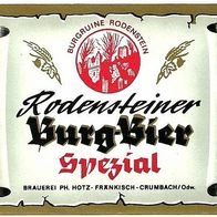 ALT ! Bieretikett Brauerei Ph. Hotz † 1977 Fränkisch-Crumbach Odenwaldkreis