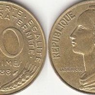 Frankreich 20 Centimes 1988 (m332)
