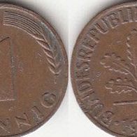 Bund 1 Pfennig 1950D (m334)