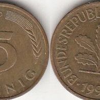 BR Deutschland 5 Pfennig 1991D (m340)