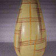 Gelbe Keramik-Vase mit geometrischem Dekor , 50ger Jahre * **