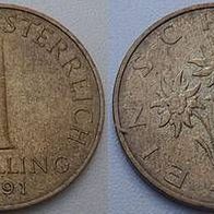 Österreich 1 Schilling 1991 ## C