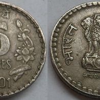 Indien 5 Rupees 2001 (Calcutta) ## S9