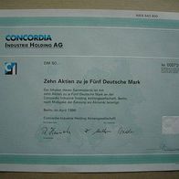 Aktie Concordia Industrie Holding Berlin 10er 50 DM 1996