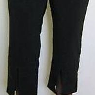 Schöne leichte Figurbetonte authentic Style Capri-Hose, schwarz, Gr. 36/38