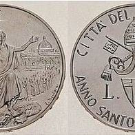 Vatikan Silber 500 Lire Hl. Jahr 1983-84 JOH. PAUL II. (1979-2005) Christus/ Wappen