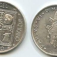 Vatikan Silber 500 Lire 1977 Papst PAUL VI. (1963-1978) Evangelistenzeichen
