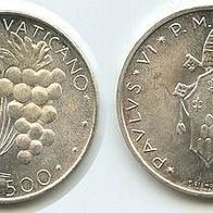 Vatikan Silber 500 Lire 1976 Papst PAUL VI. (1963-1978) 1970-1976 vorhanden