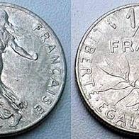 Frankreich 1/2 Franc 1977 ## G