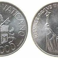 Vatikan Silber 1000 Lire 1983 JOH. PAUL II. (1979-2005) bei der Segnung