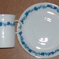 ältere zylindrische Rosenthal Mokka Espresso Tasse mit Untertasse