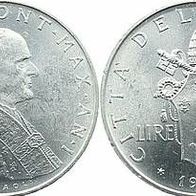 Vatikan Silber 500 Lire 1963 Papst PAUL VI. (1963-1978) ANNO I.