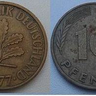 Deutschland 10 Pfennig 1977 F ## F