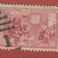 USA 1952 Mi.622. 200 Geburtstag von Betsy Ross Nummerstempel sauber gest.