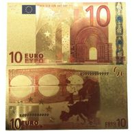 10 Euro Schein - 24k vergoldet - Sammlerstück -al-