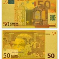 50 Euro Schein - 24k vergoldet - Sammlerstück -al-