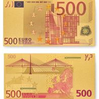 500 Euro Schein - 24k vergoldet - Sammlerstück -al-