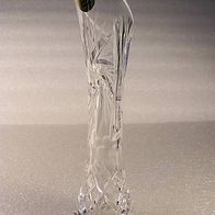 Kleine Kristallglas-Vase mit Sternschliff , VE3