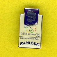 Olympiade Lillienhammer Ramlöser Mineral Wasser Pin Abzeichen :