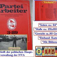 DDR * Militaria * NVA-Magazin * Parteiarbeiter der NVA Nr. 3-1989*