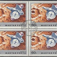BM002) Ungarn Mi. Nr. 2932A Viererblock gest. Raumschiff Mars 2