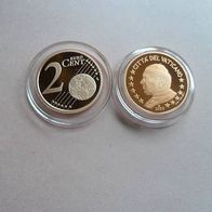 Vatikan 2003 2 Euro-Cent PP in Münzkapsel