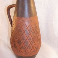 Sgraffito Keramik-Henkel-Vase 60/70er Jahre