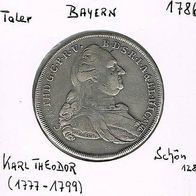 Bayern Konventionstaler 1786 KARL Theodor (1778-1782)