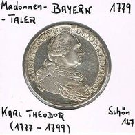 Bayern Konventionstaler 1779 KARL Theodor (1778-1782)