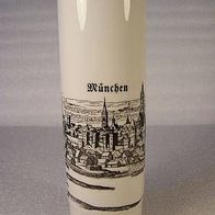 Zylindrische Porzellanvase mit Stadt-Panorama v. München, Jäger & Co PM